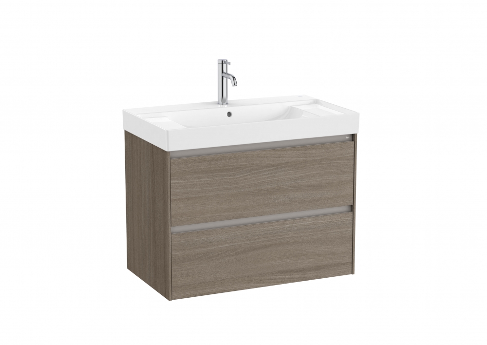 Roca Ona 80 cm fürdőszoba bútor mosdóval, sötét szilfa A851691511