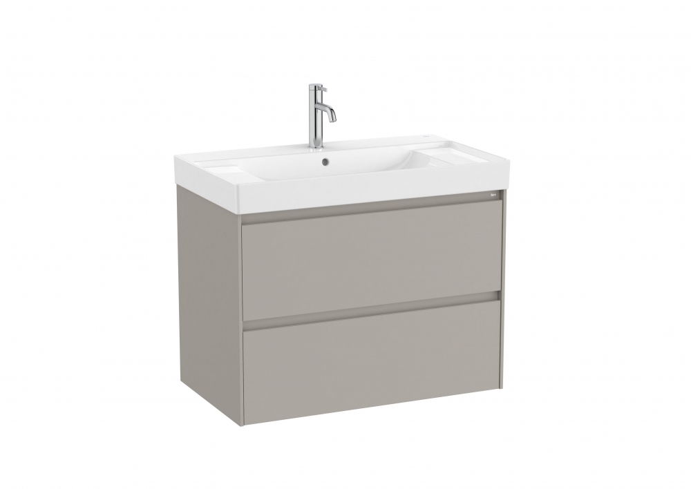Roca Ona 80 cm fürdőszoba bútor mosdóval, homok szürke A851691510