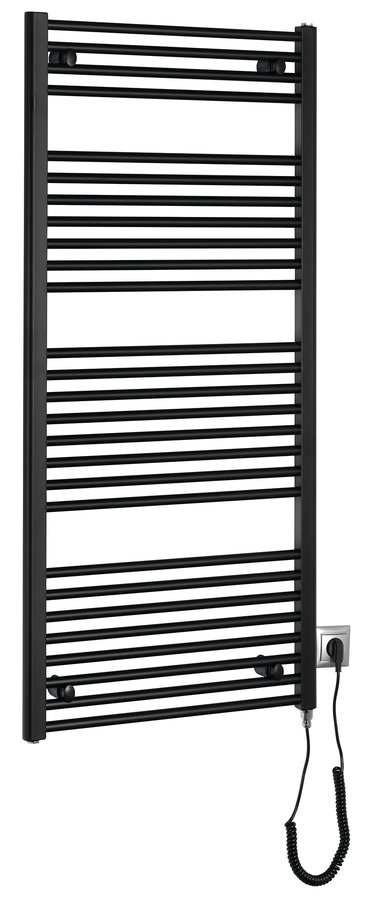 Sapho AQUALINE DIRECT-E 600x1320mm elektromos fürdőszobai radiátor, matt fekete ILE36TB