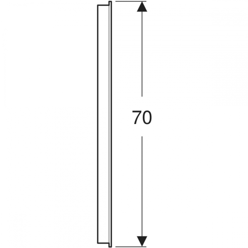 Geberit Option Basic Square 50x70 cm tükör világítással, eloxált alumínium 502.804.00.1