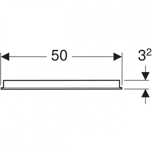 Geberit Option Basic Square 50x70 cm tükör világítással, eloxált alumínium 502.804.00.1