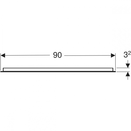 Geberit Option Basic Square 90x70 cm tükör világítással, eloxált alumínium 502.808.00.1