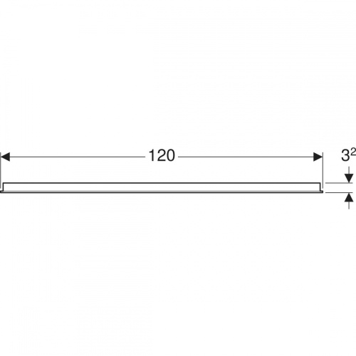 Geberit Option Basic Square 120x70 cm tükör világítással, eloxált alumínium 502.810.00.1