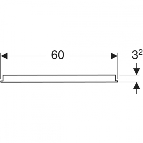 Geberit Option Basic Square 60x90 cm tükör világítással, eloxált alumínium 502.812.00.1