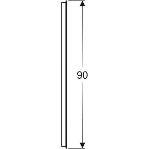 Geberit Option Basic Square 80x90 cm tükör világítással, eloxált alumínium 502.813.00.1