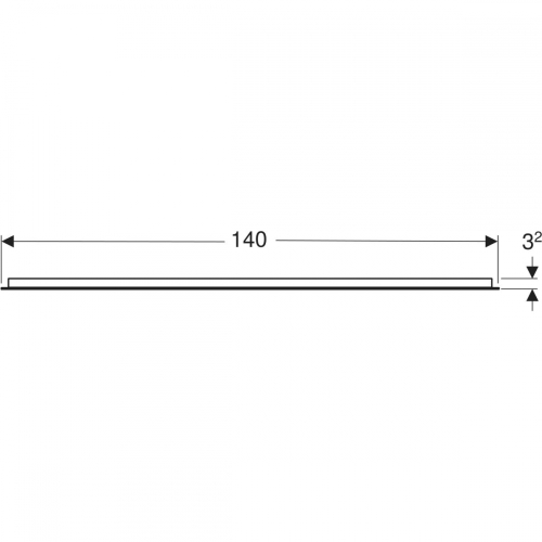 Geberit Option Basic Square 140x90 cm tükör világítással, eloxált alumínium 502.816.00.1