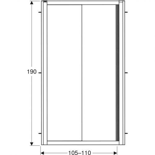 Geberit GEO 105-110 cm tolóajtó, ezüstözött 560.143.00.2