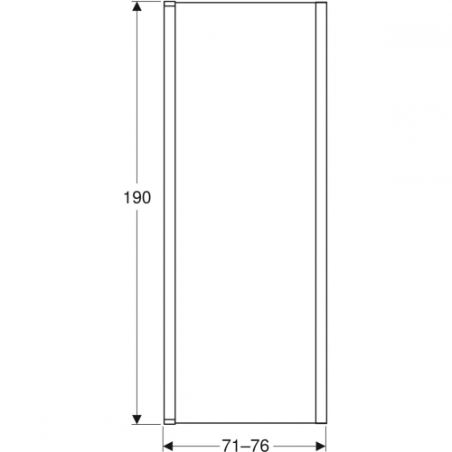 Geberit GEO 71-76 cm oldalfal ajtóhoz, ezüstözött 560.107.00.2