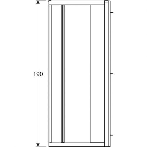 Geberit GEO 80x80 íves zuhanykabin, ezüstözött 560.111.00.2