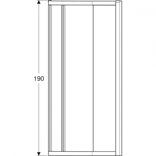 Geberit GEO 90x90 íves zuhanykabin, ezüstözött 560.121.00.2