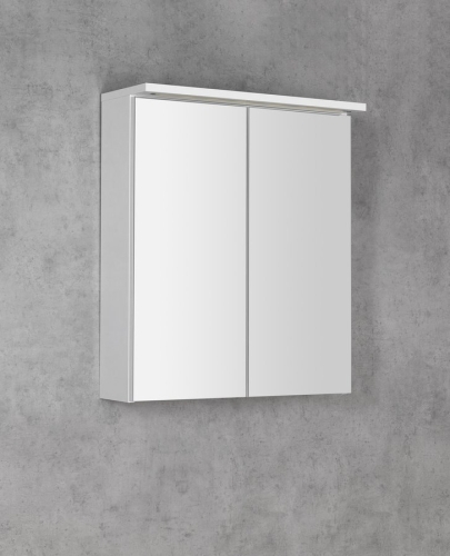 Sapho AQUALINE KAWA STRIP 60x70 cm tükrösszekrény LED világítással, fehér WGL60S