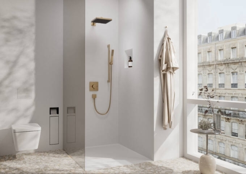 Hansgrohe Pulsify E 1jet EcoSmart+ keskeny kézizuhany, szálcsiszolt bronz 24321140