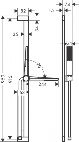 Hansgrohe Pulsify E zuhanyszett, 1 jet Ecosmart 90 cm-es, króm 24380000