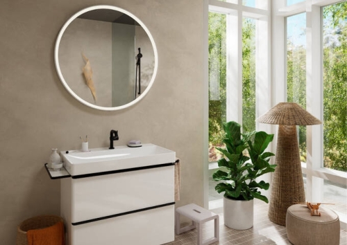 Hansgrohe Tecturis S egykaros mosdócsaptelep Fine 110, CoolStart EcoSmart+, lefolyógarnitúra nélkül, matt fekete 73321670