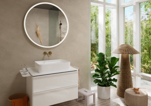 Hansgrohe Tecturis S egykaros falsík alatti mosdócsaptelep, 22.5cm-es kifolyóval, szálcsiszolt bronz 73351140