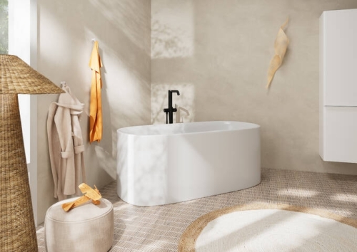 Hansgrohe Tecturis S egykaros szabadonálló kádcsaptelep, matt fekete 73440670