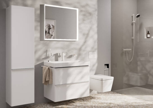 Hansgrohe Tecturis E egykaros mosdócsaptelep Fine 150, CoolStart EcoSmart+, Push-open lefolyógarnitúrával, matt fehér 73040700