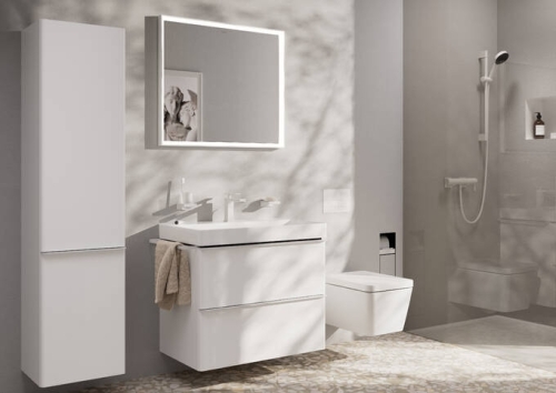 Hansgrohe Tecturis E egykaros mosdócsaptelep 110 EcoSmart+, automata lefolyógarnitúrával, matt fehér 73010700