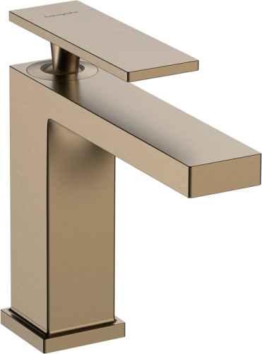 Hansgrohe Tecturis E egykaros mosdócsaptelep 110 EcoSmart+, lefolyógarnitúra nélkül, szálcsiszolt bronz 73011140