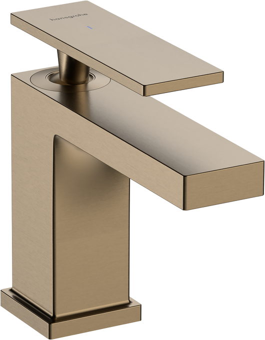 Hansgrohe Tecturis E Pillar csaptelep 80 EcoSmart+, hideg, vagy előre beállított hőmérsékletű vízhez, lefolyógarnitúra nélkül, szálcsiszolt bronz 73013140