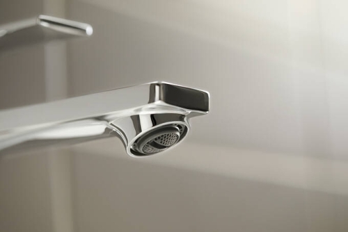 Hansgrohe Rebris E egykaros mosdócsaptelep 110 CoolStart EcoSmart+ automata lefolyógarnitúrával, króm 72589000