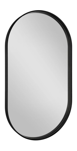 Sapho AVONA 40x70 cm ovális tükör, matt fekete AV400