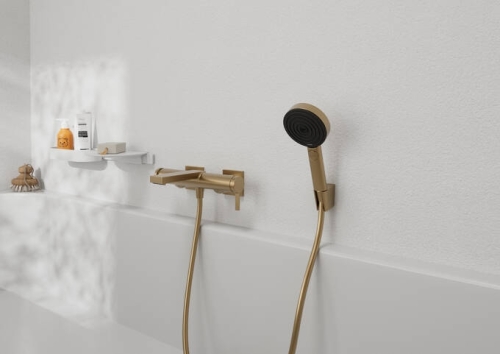 Hansgrohe Pulsify Select Kézizuhany 105, 3 jet Relaxation, szálcsiszolt bronz 24110140