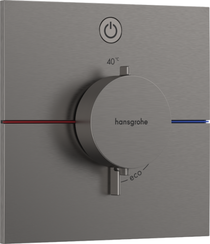 Hansgrohe ShowerSelect Comfort E Falsík alatti termosztát, 1 funkciós, szálcsiszolt fekete króm 15571340