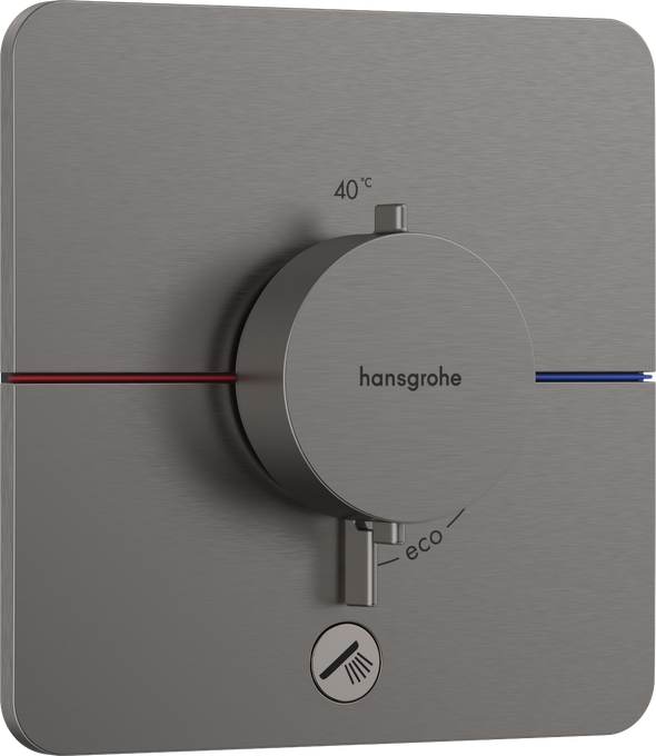 Hansgrohe ShowerSelect Comfort Q Falsík alatti termosztát mennyiségszabályozóval,, 1 funkciós, szálcsiszolt fekete króm 15589340