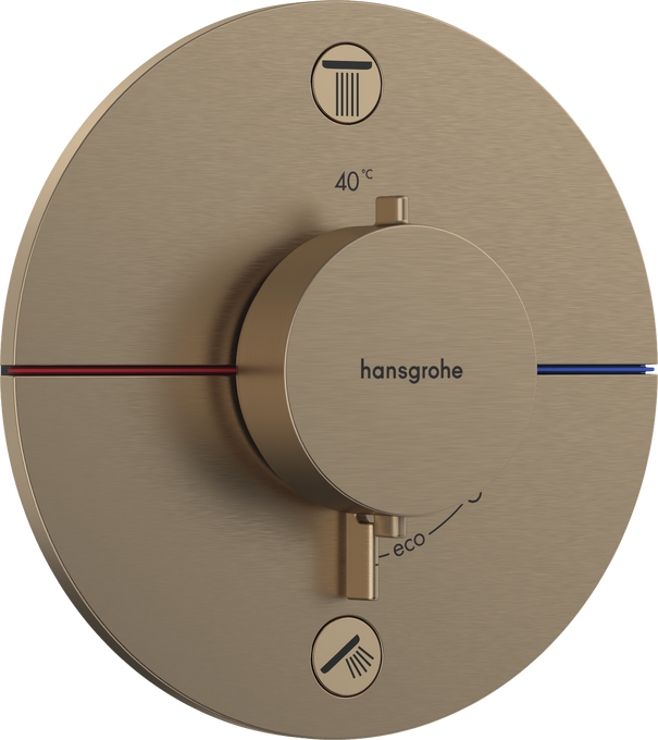 Hansgrohe ShowerSelect Comfort S Falsík alatti termosztát, 2 funkciós, szálcsiszolt bronz 15554140