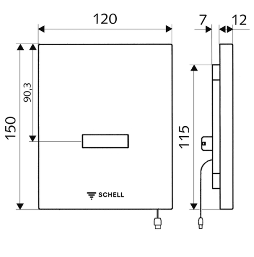 Schell EDITION E WC-vezérlés 010272899