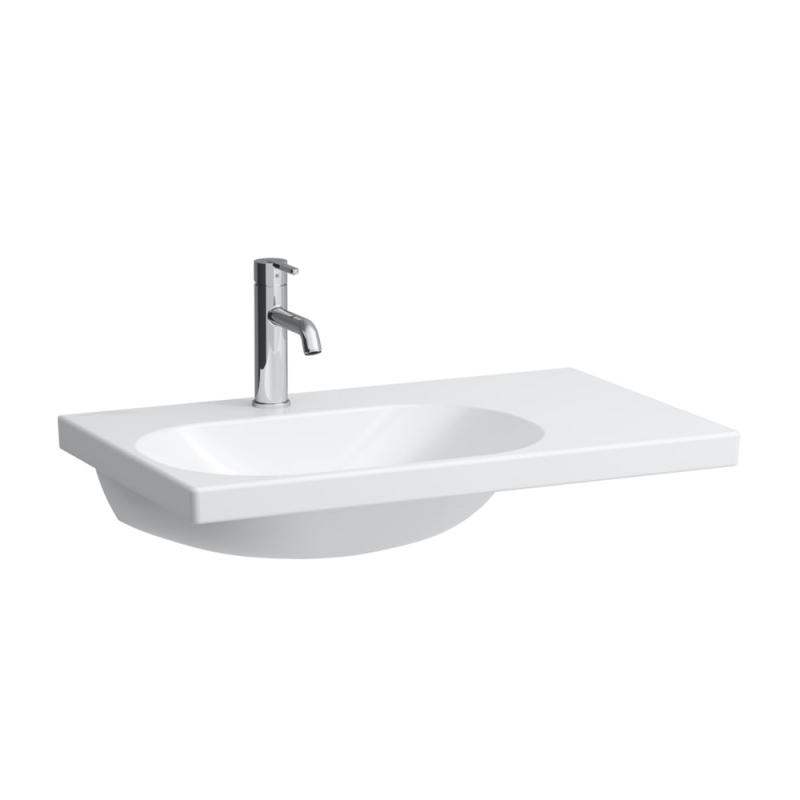 Laufen Lua aszimmetrikus mosdó jobb oldali pulttal, 75x46 cm túlfolyó nélkül LCC felülettel H8170864001111