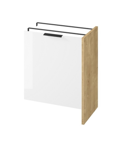Cersanit City 65-ös ajtós szekrény kizárólag slim mosógépekhez fehér/tölgy S584-037-DSM