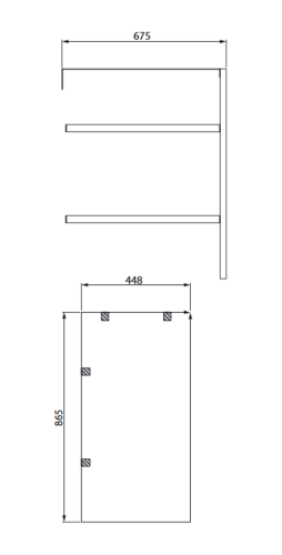 Cersanit City 65-ös szekrény ajtó nélkül kizárólag slim mosogépekhez fehér S584-028-DSM