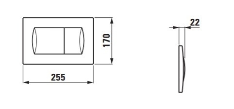 Laufen LIS nyomólap, fényes króm H9004000040001