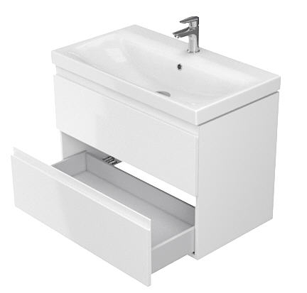 Cersanit Moduo 80-as fürdőszobaszekrény lapraszerelt (mosdó nélkül), fehér S590-008-DSM