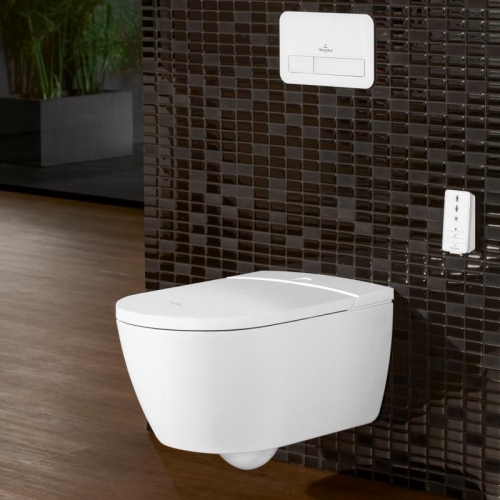 Villeroy & Boch ViClean-I 100 perem nélküli WC csésze, bidéfunkciós WC ülőkével V0E100R1