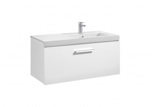 Roca Prisma 90 cm fürdőszoba bútor jobbos mosdóval, fényes fehér A855947806