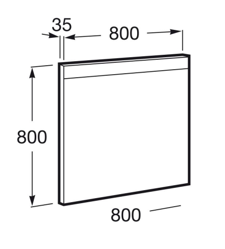 Roca Prisma Basic 80x80 cm tükör LED világítással A812258000