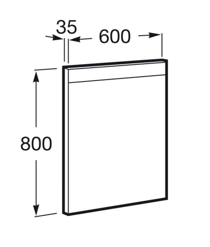 Roca Prisma Basic 60x80 cm tükör LED világítással A812257000