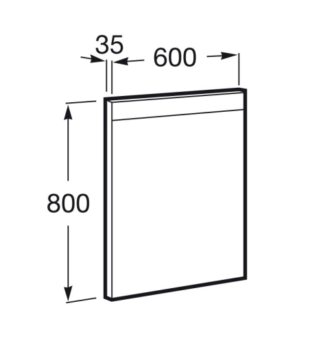 Roca Prisma Comfort 60x80 cm tükör LED világítással A812263000