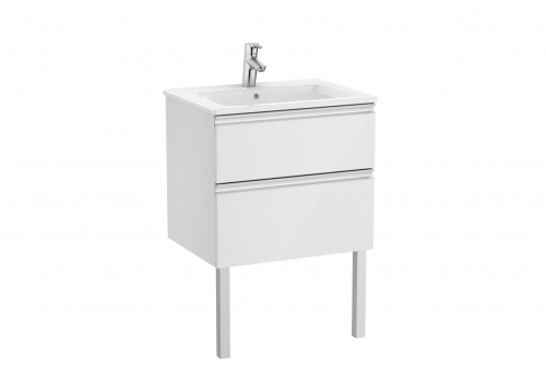 Roca The Gap 60 cm fürdőszoba bútor mosdóval, fényes fehér A851476806