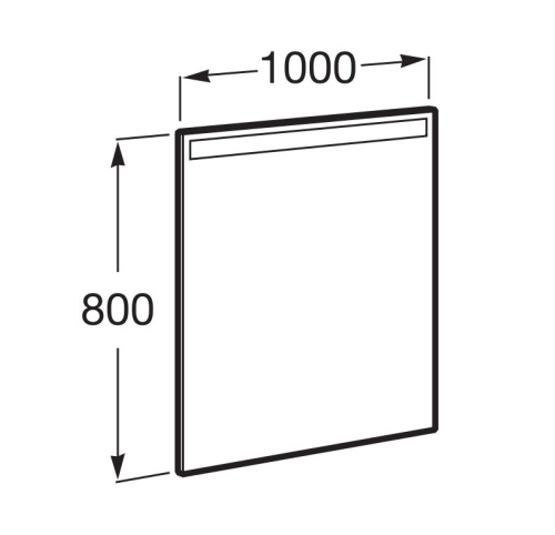 Roca Eidos 100x80 cm tükör LED világítással A812357000