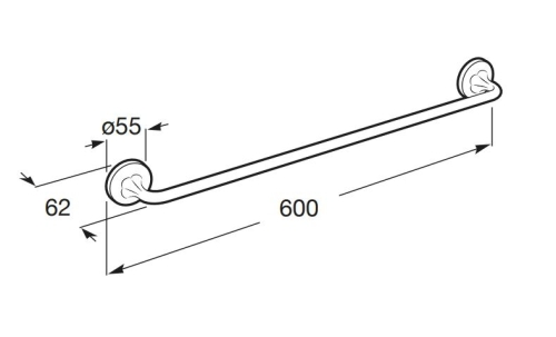 Roca Classica 60 cm törölközőtartó, króm A816812001