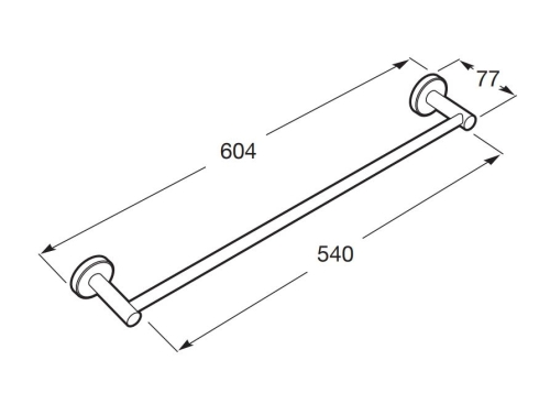 Roca Superinox 60 cm törölközőtartó, matt króm A817308002