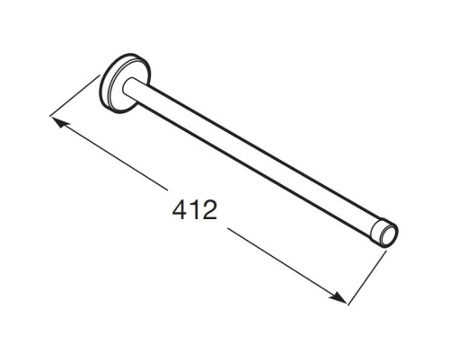 Roca Superinox 40 cm törölközőtartó rúd, matt króm A817310002