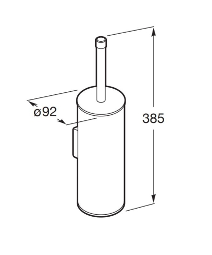 Roca Superinox fali wc kefe tartó, matt króm A817305002