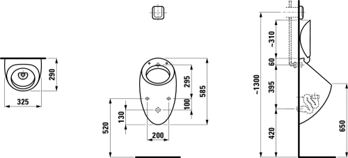 Laufen ILBAGNOALESSI ONE vizelde tetőhöz (tető nélkül) matt fehér H8409714004151