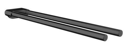 AREZZO design NORO 2 ágú törölközőtartó, matt fekete AR-5013343