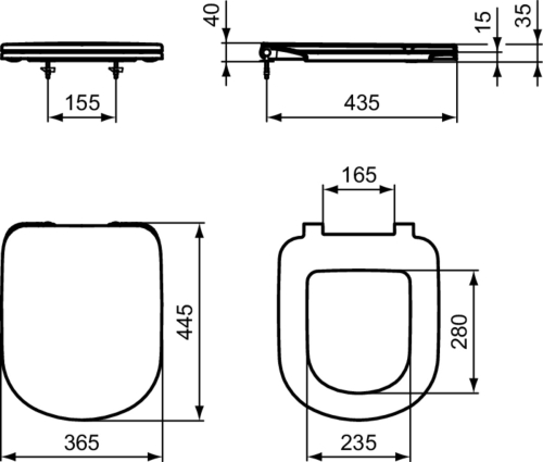 Ideal Standard I.Life A lassú záródású wc ülőke T467901